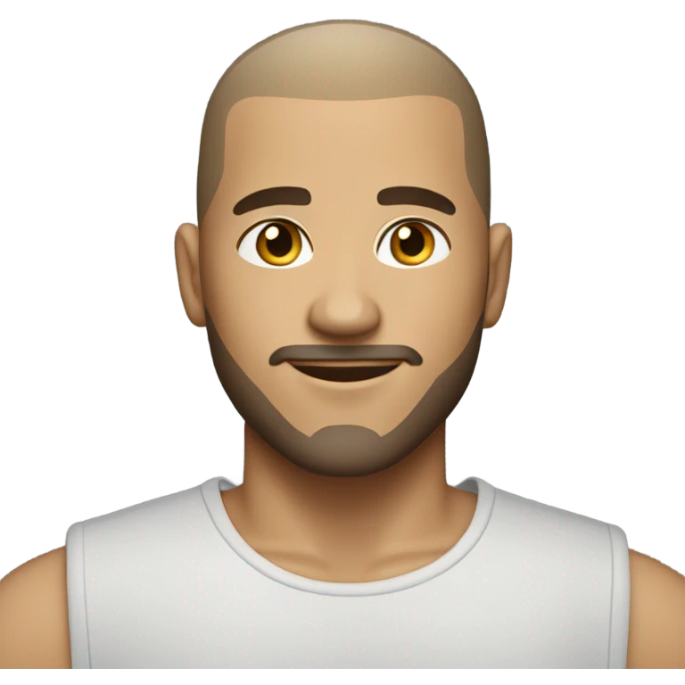 Buzz cut lightskin with beard emoji