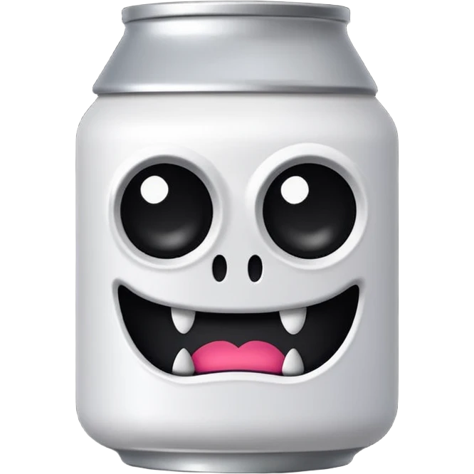 Crea un emoji de una lata de monster blanca de la bebida energética de la bebida emoji