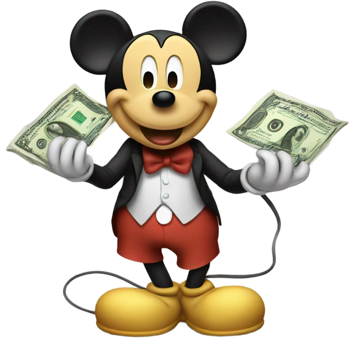 mickey mouse losing money emoji
