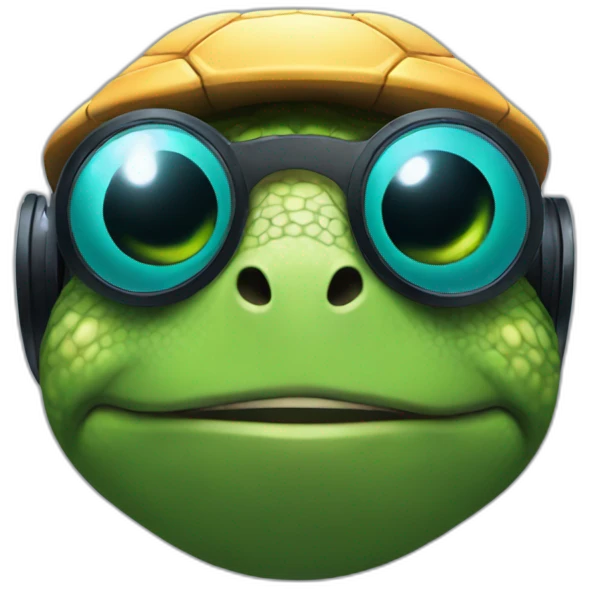 DJ turtle emoji