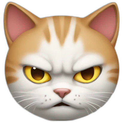 the cat is angry emoji