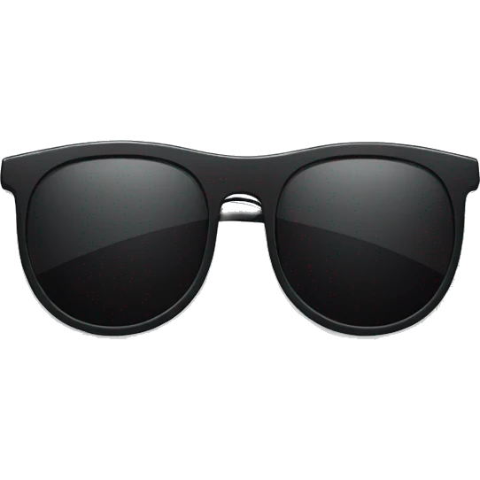 A pair of black sunglasses laying flat emoji