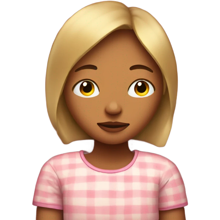 Closed eyes on girl in bed in pajamas emoji