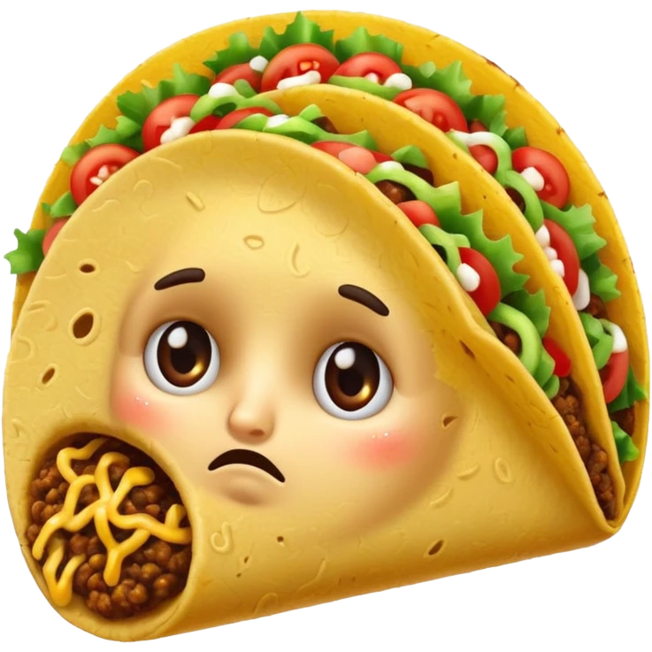 Sad taco emoji