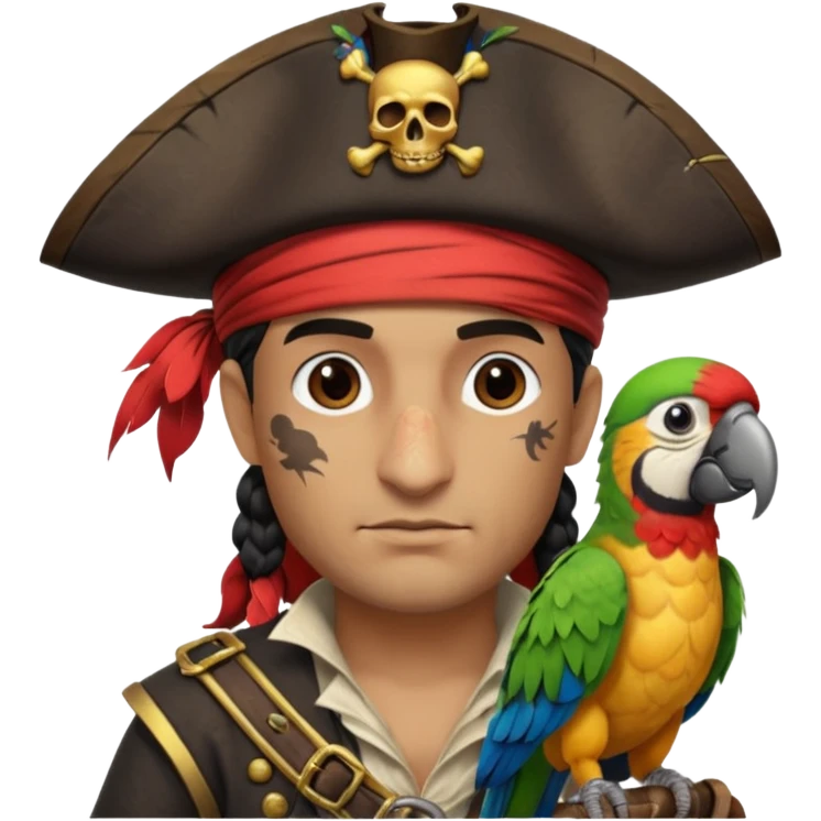 pirate and parrot emoji