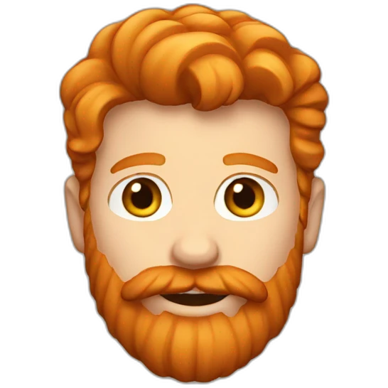 Ginger guy with ginger beard emoji
