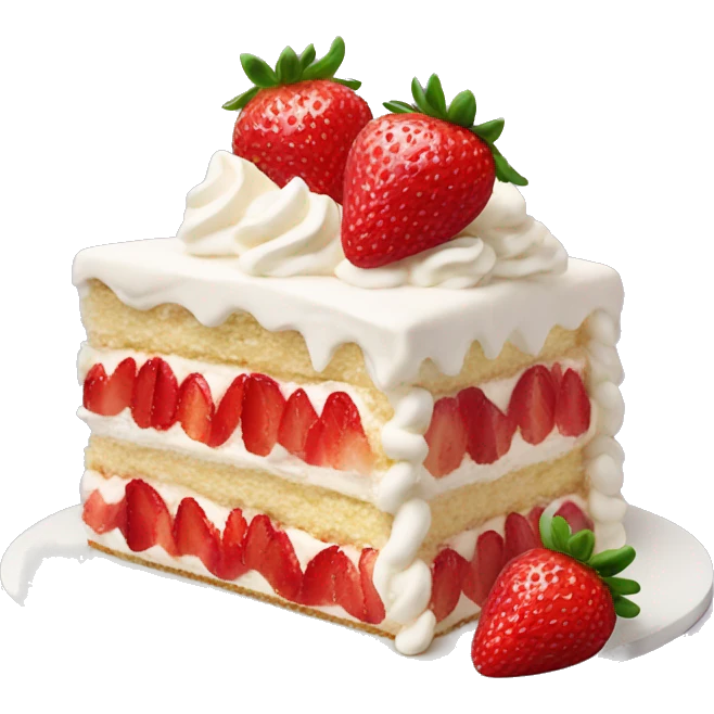 Chantilly strawberry cake  emoji