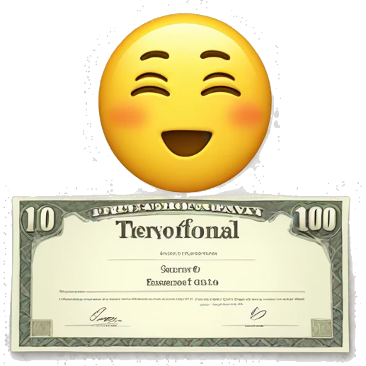 1000$ certificate emoji