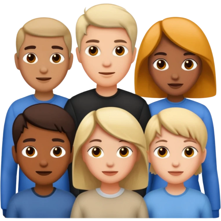 5 personas de diferentes estilos  emoji