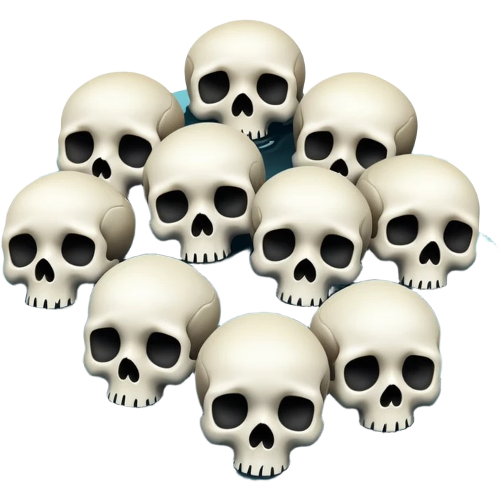 The skulls are swimming emoji