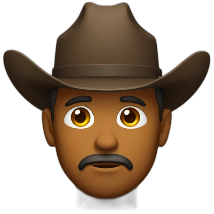 cowboy looking sad emoji