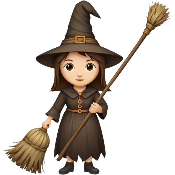 Witch broom emoji