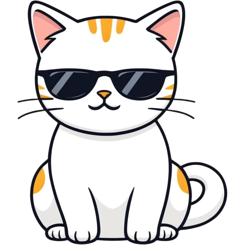 Cat with sunglasses emoji