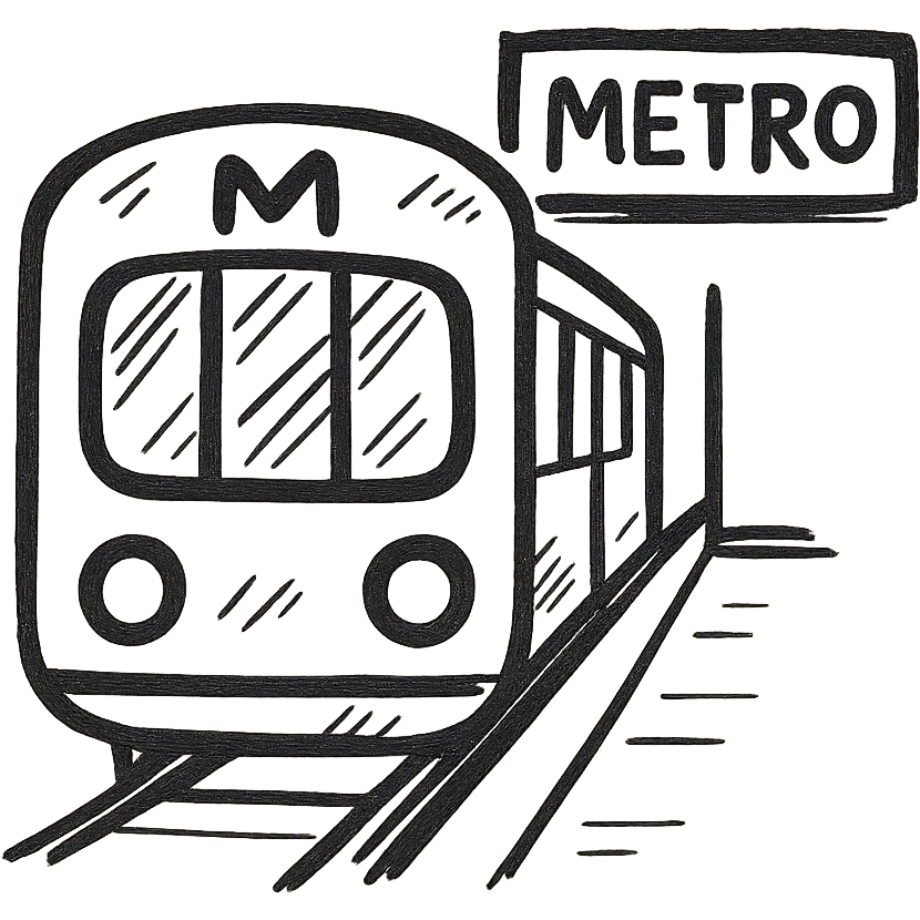 metro at the station emoji