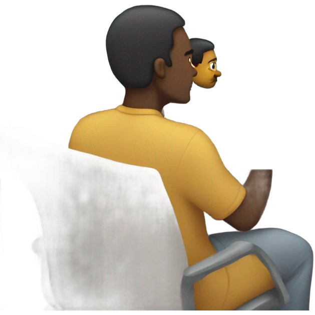 men with compute always working emoji