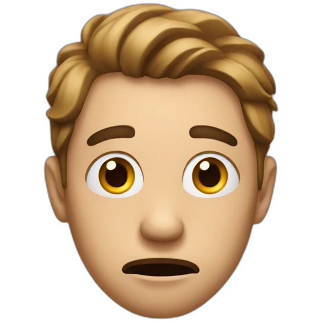 Confused man wondering about something  emoji