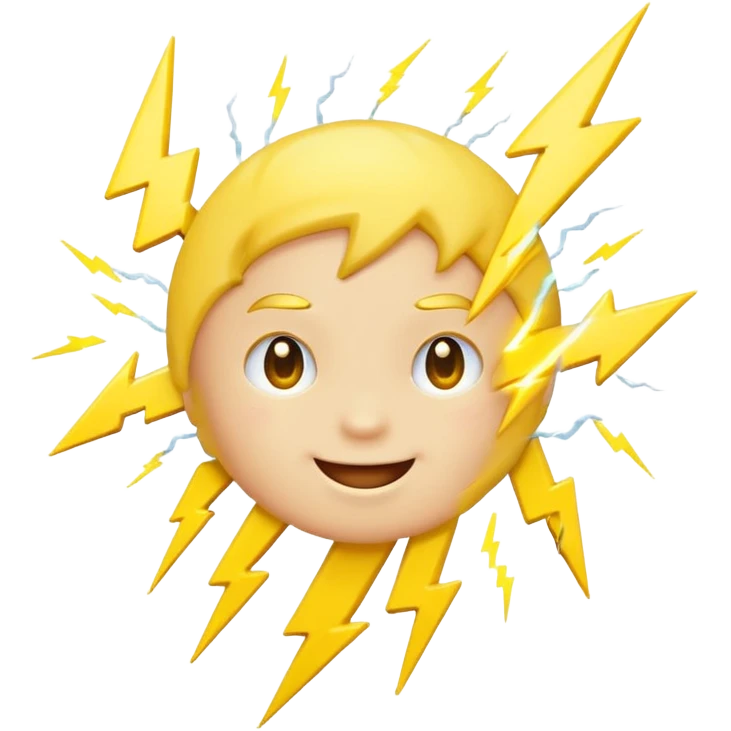 Smiley foudre orage emoji