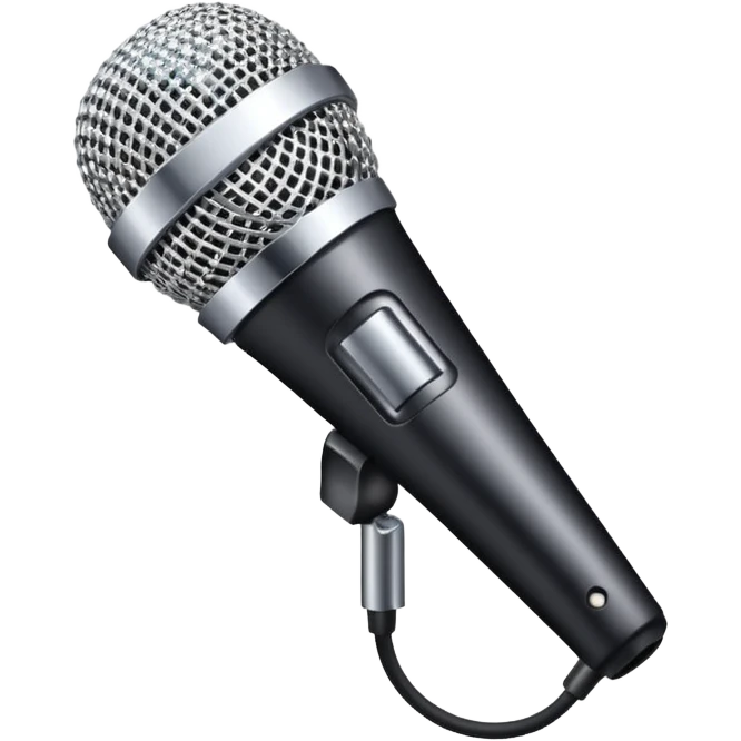 microphone with rhinestones  emoji