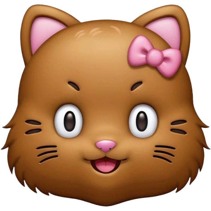 brown hello kitty with emoji emoji
