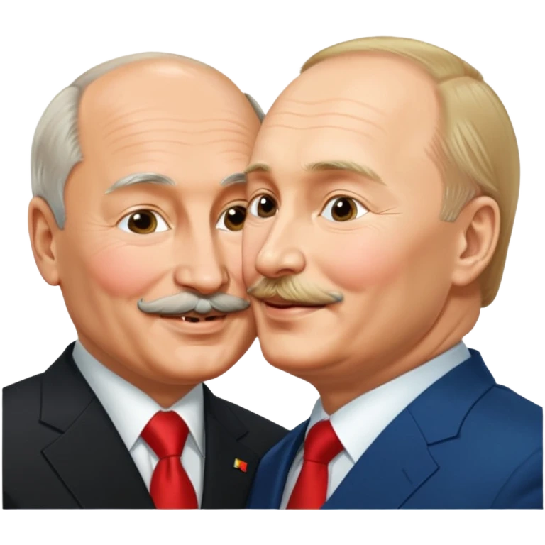 lukashenko and putin kiss emoji