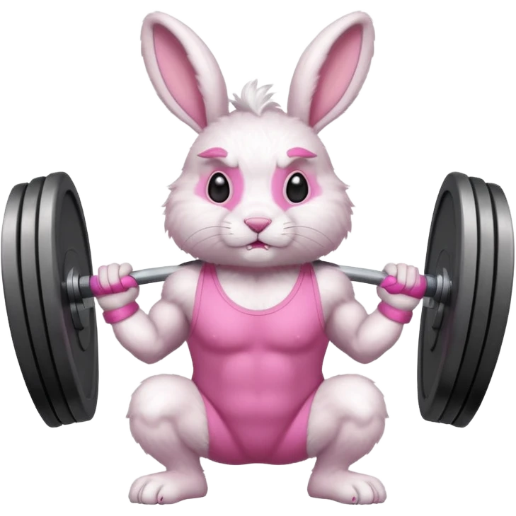  weightlifting rabbit emoji