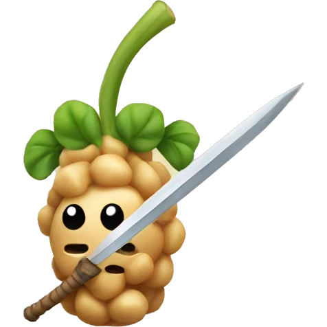 Chickpea with a sword emoji