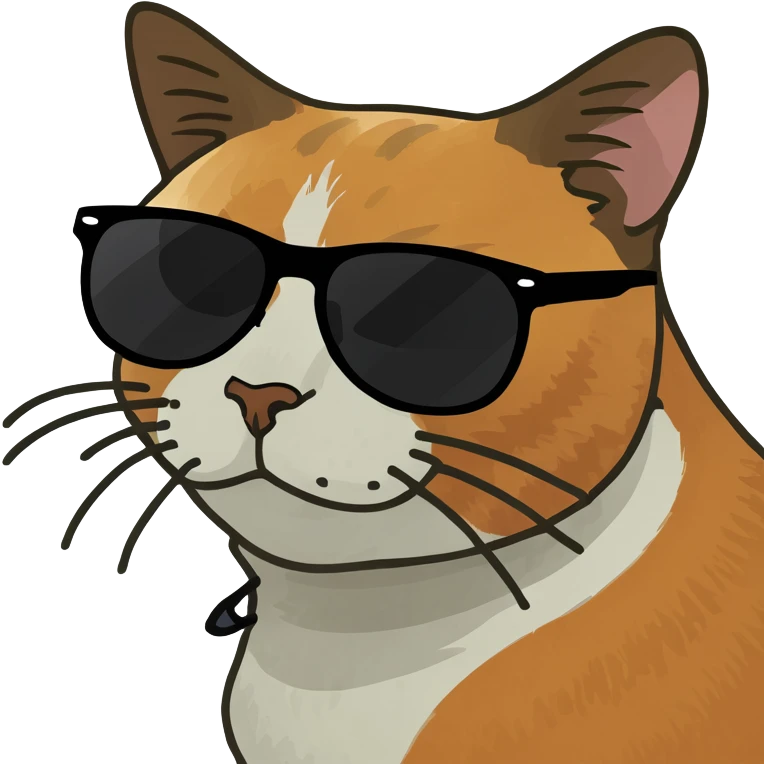 Cat with sunglasses emoji