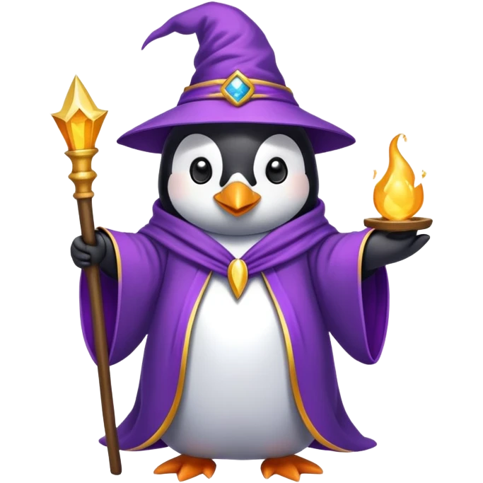 Penguin Wizard emoji
