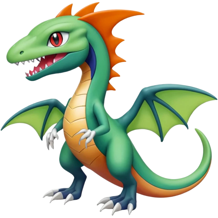 Meloetta-Garchomp-Grovyle-Pokémon-Fakémon-fusion-hybrid-creature emoji