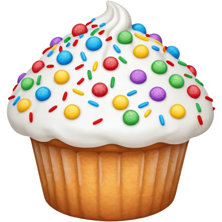 white coloured muffin with white topping emoji