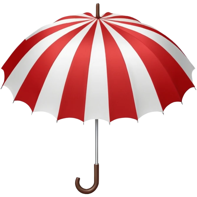 Ulbrella with 7 part red and white emoji