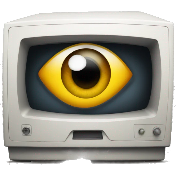a tv with an eye emoji