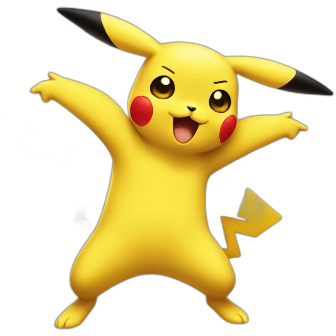 pikachu dabbing emoji