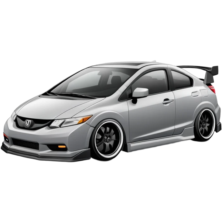 Slammed grey honda civic emoji