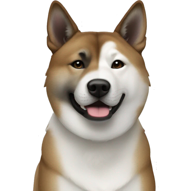 Brindle no white Akita Inu skinny with no white emoji