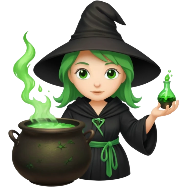 green witch cooking potion emoji
