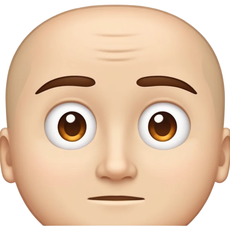 character with oval-shaped head with flat top emoji