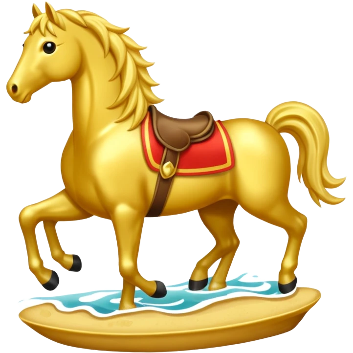 Golden horse shore emoji