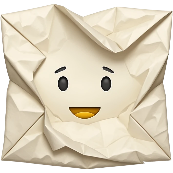 wrinkled paper emoji