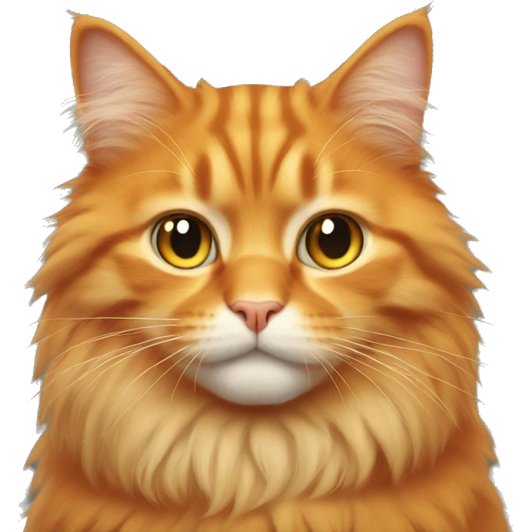 Fluffy orange cat emoji