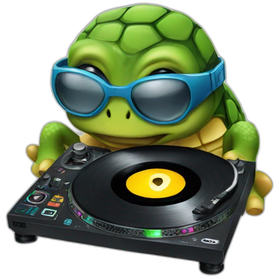 dj turtle emoji