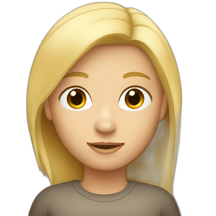 Fille blonde avec garçon brun emoji