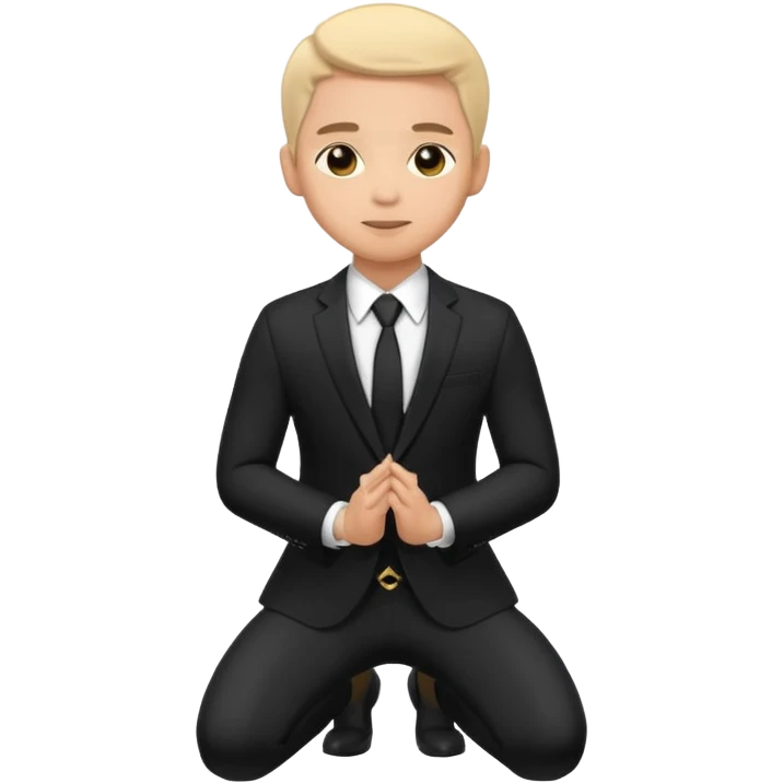 Kneeling person silhouette (proposal pose) emoji