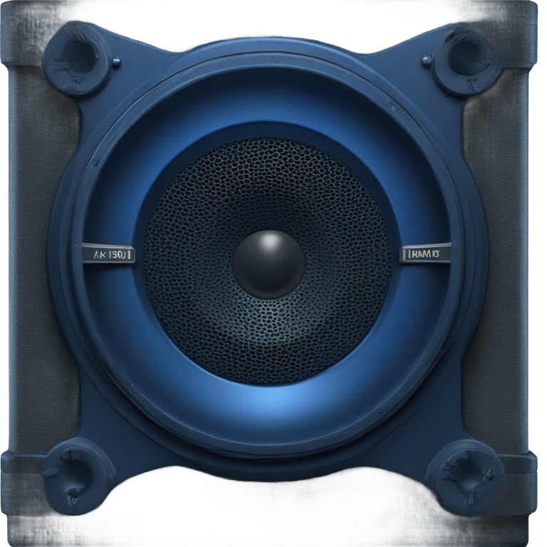 realistic dark blue loudspeaker emoji