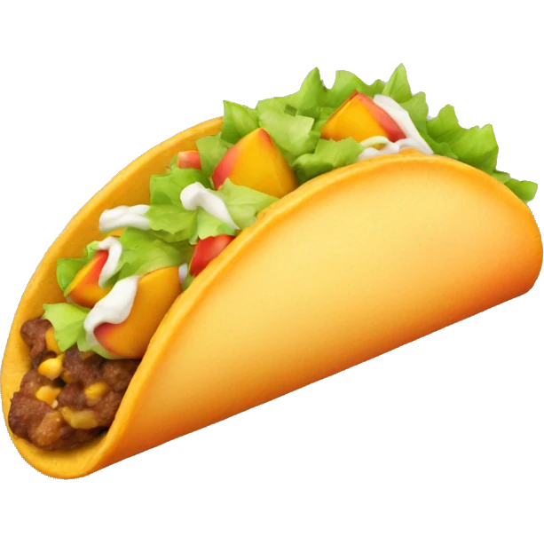 Peach taco emoji