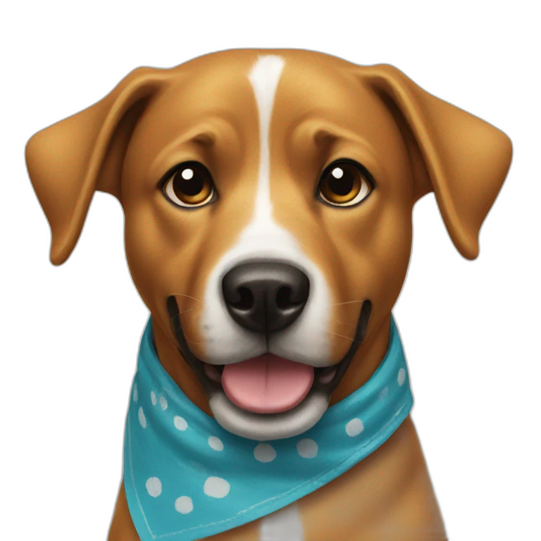 dog with bandana emoji