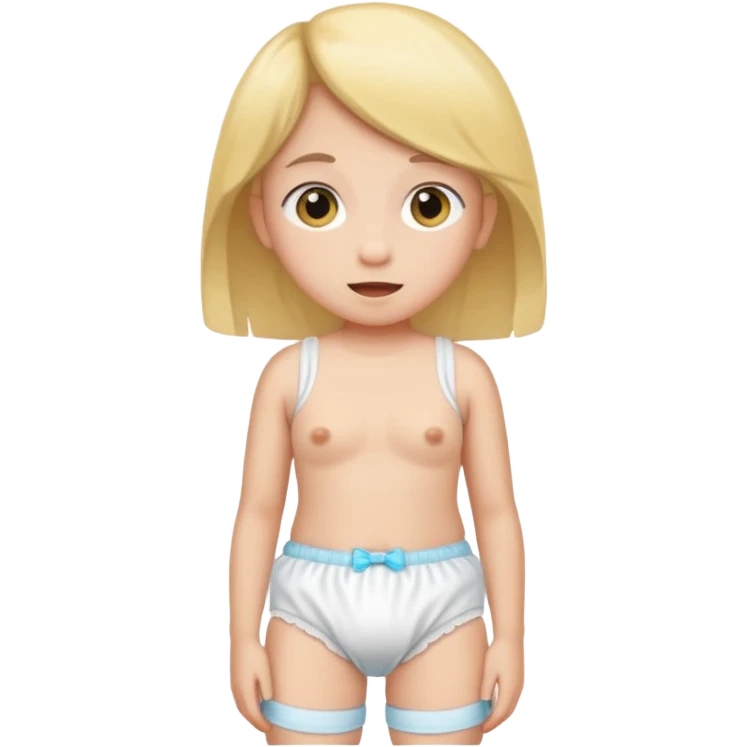 11 year old girl wearing a diaper emoji