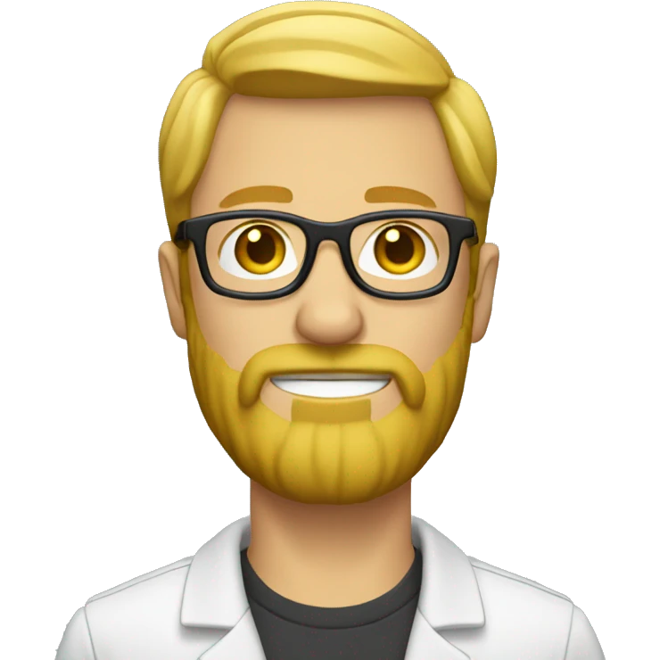 blonde beard man glasses emoji