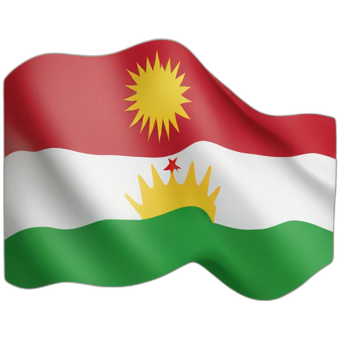 Kurdistan iraq flag principal emoji