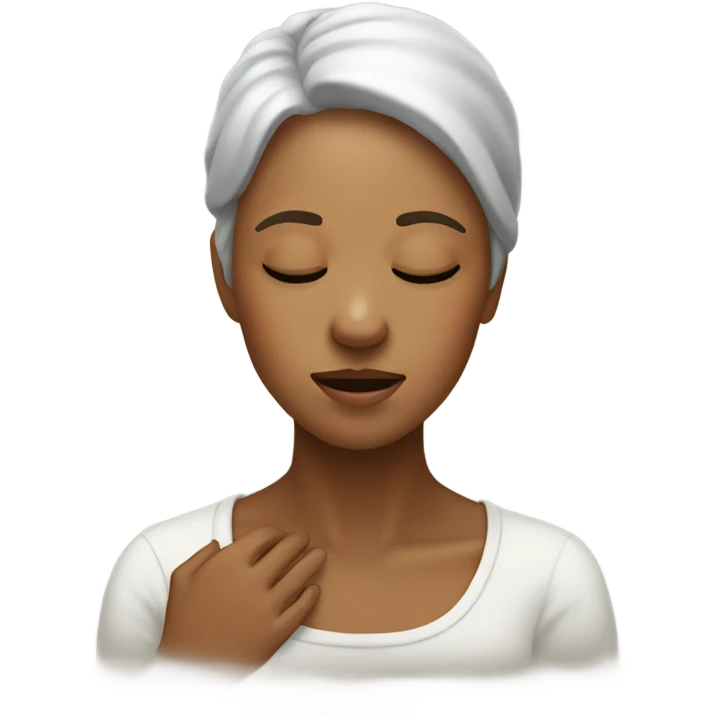 a woman breathing a sigh of relief emoji
